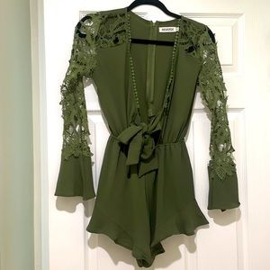 Super sexy forest green romper